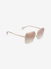 Ralph by Ralph Lauren Gold RA4142 Irregular Sunglasses - Image 1 of 6