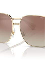 Ralph by Ralph Lauren Gold RA4142 Irregular Sunglasses - Image 2 of 6