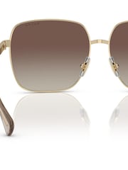 Ralph by Ralph Lauren Gold RA4142 Irregular Sunglasses - Image 5 of 6
