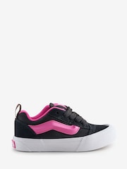 Vans Kids Black/Grey/Pink Little Knu Skool Shoes - Image 1 of 4