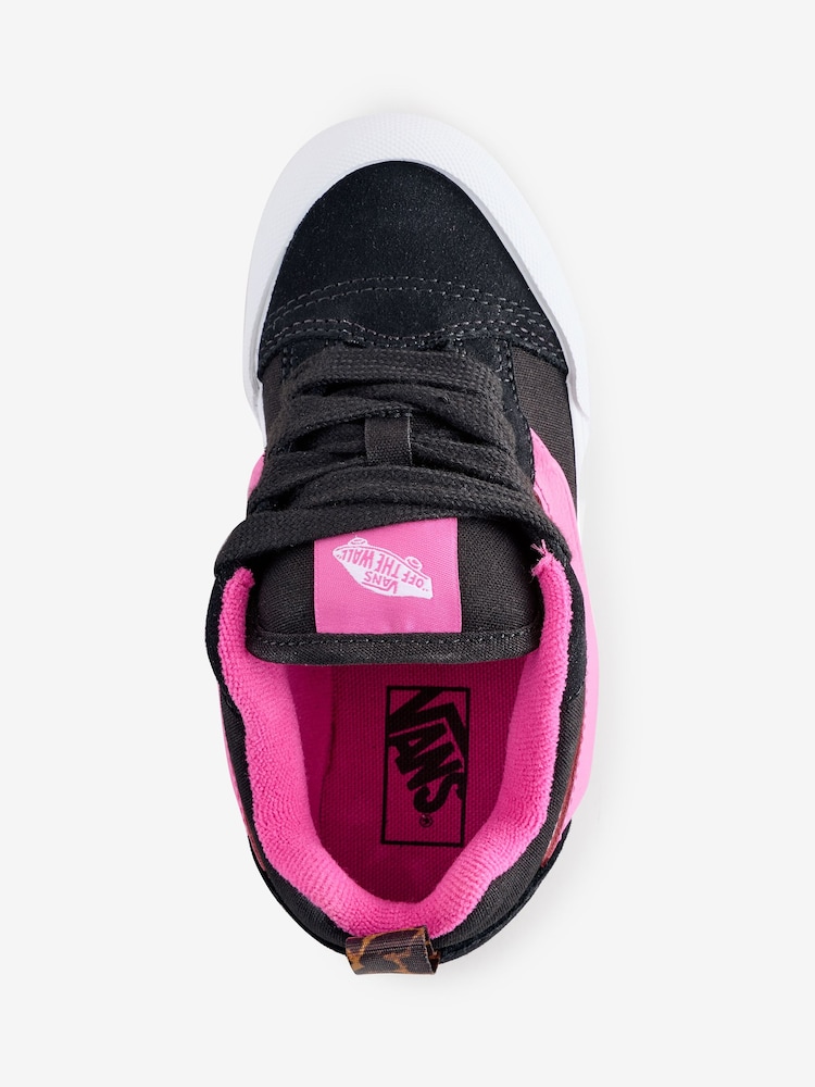 Vans Kids Black/Grey/Pink Little Knu Skool Shoes - Image 2 of 4
