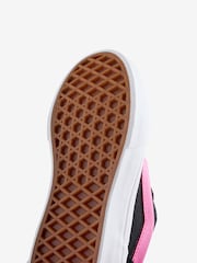 Vans Kids Black/Grey/Pink Little Knu Skool Shoes - Image 3 of 4