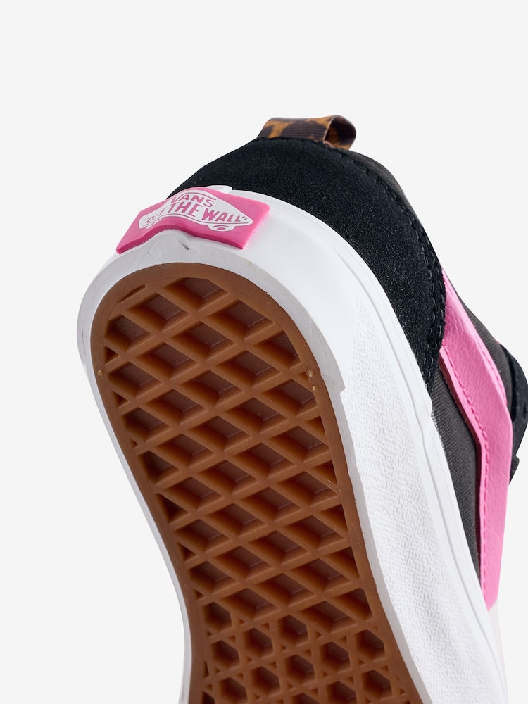Vans Kids Black/Grey/Pink Little Knu Skool Shoes - Image 4 of 4