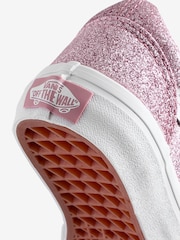 Vans Girls Junior Pink Glitter Old Skool Trainers - Image 5 of 6
