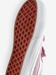 Vans Girls Junior Pink Glitter Old Skool Trainers - Image 6 of 6