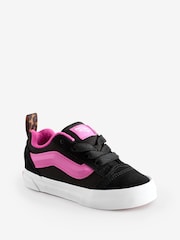Vans Girls Infant Knu Skool Black/Grey/Pink Trainers - Image 2 of 5