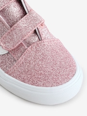 Vans Girls Youth Pink Glitter Old Skool Trainers - Image 5 of 5