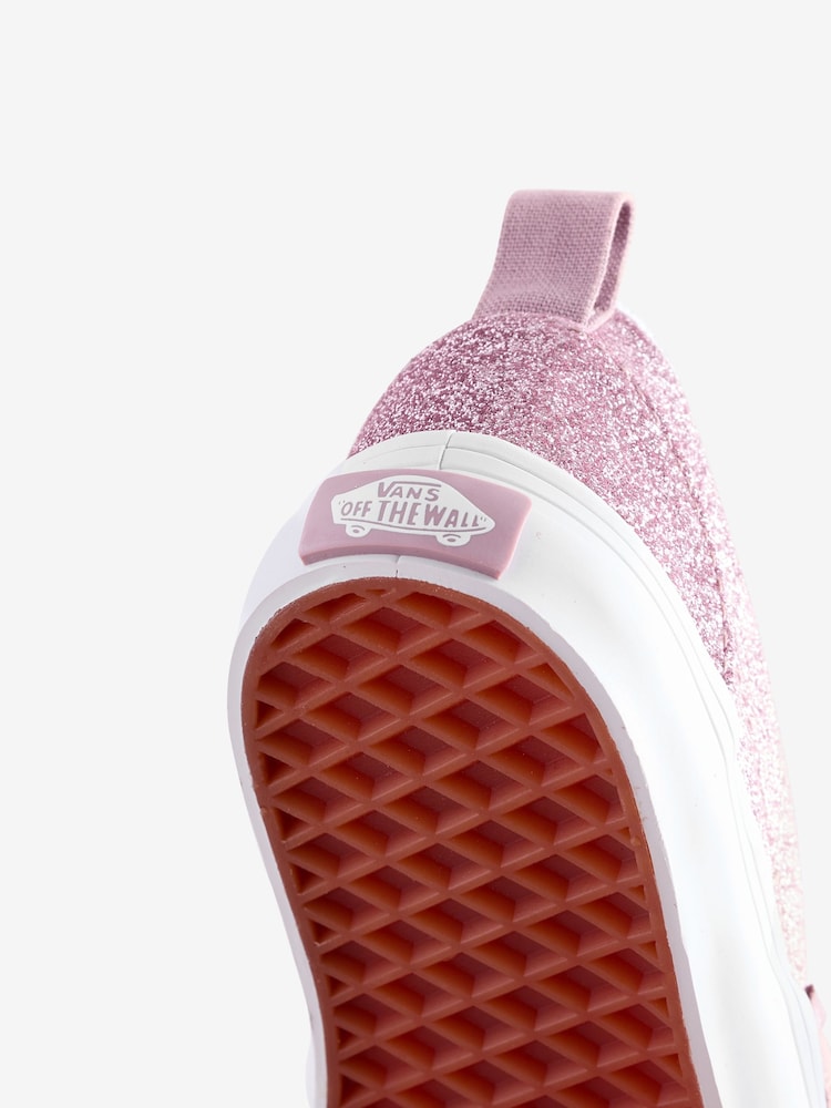 Vans Girls Infant Pink Glitter Slip On Trainers - Image 4 of 4