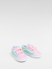 Vans Kids Blue/Pink Glitter Old Skool Trainers - Slika 2 iz 4