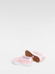 Vans Kids Pink Satin Slip On Trainers - Slika 3 iz 4
