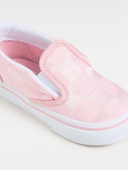 Vans Kids Pink Satin Slip On Trainers - Slika 4 iz 4