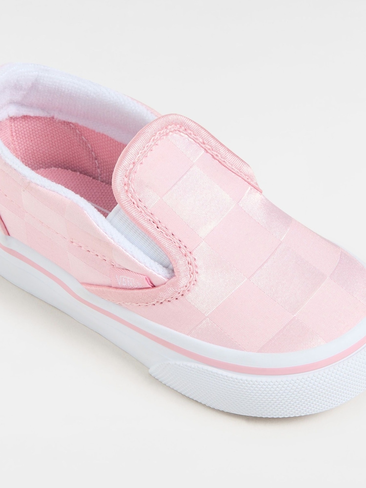 Vans Kids Pink Satin Slip On Trainers - Slika 4 iz 4