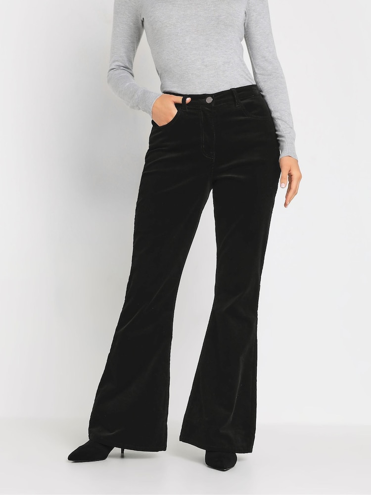 Long Tall Sally Black Co-ord Kick Flare Trousers - Image 2 of 5