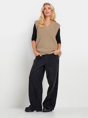 PixieGirl Petite Natural Zip Side V-Neck Tunic - Image 3 of 5
