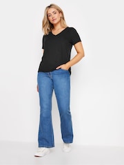 M&Co Black V-Neck 100% Cotton T-Shirts 3 Pack - Image 3 of 9