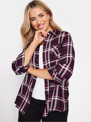 M&Co Red Long Sleeve Checked 100% Cotton Shirt - Image 1 of 5