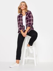 M&Co Red Long Sleeve Checked 100% Cotton Shirt - Image 2 of 5