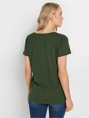 Pack de 2 camisetas de algodón 100 % con cuello en pico y manga corta de Long Tall Sally - Imagen 4 de 8