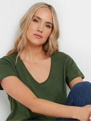 Pack de 2 camisetas de algodón 100 % con cuello en pico y manga corta de Long Tall Sally - Imagen 5 de 8