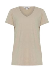 Pack de 2 camisetas de algodón 100 % con cuello en pico y manga corta de Long Tall Sally - Imagen 8 de 8