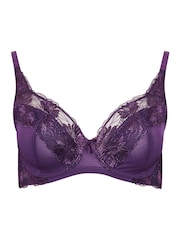 M&Co Purple Florence Floral Embellished Underwired Bra 2 Pack - Image 7 of 8