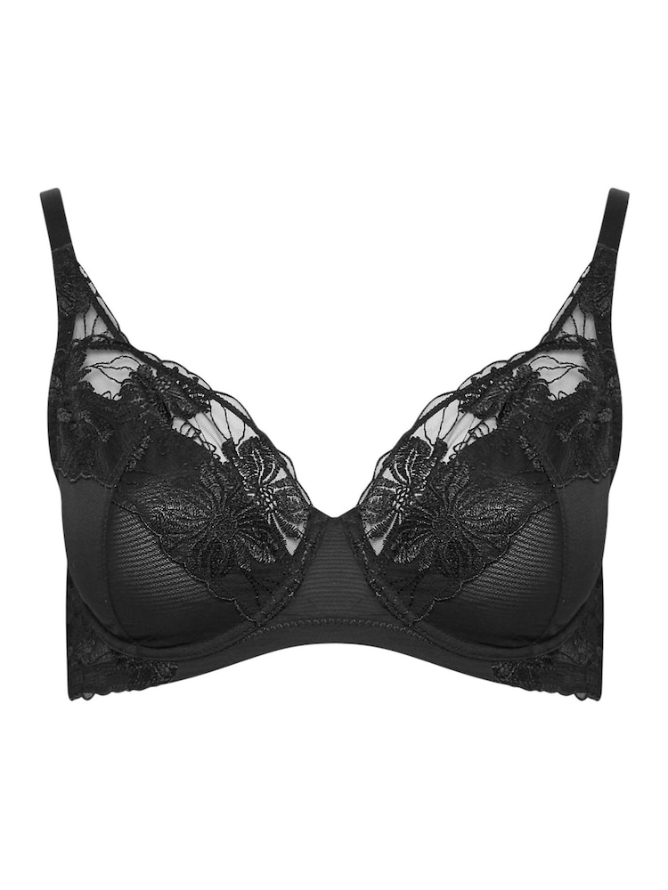 M&Co Purple Florence Floral Embellished Underwired Bra 2 Pack - Image 8 of 8