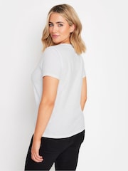 Pack de 2 camisetas de algodón 100 % con cuello en pico de M&Co - Imagen 3 de 7