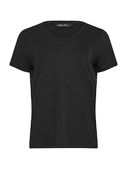 Pack de 2 camisetas de algodón 100 % con cuello en pico de M&Co - Imagen 6 de 7