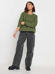PixieGirl Petite Green Raglan Button Jumper - Image 3 of 5