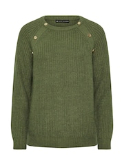 PixieGirl Petite Green Raglan Button Jumper - Image 5 of 5