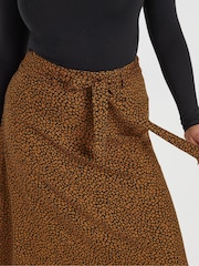 M&Co Black Mini Animal Belted Midi Skirt - Image 4 of 5