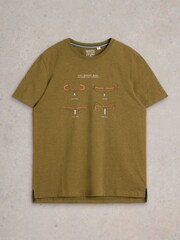 White Stuff Green Life Behind Bars Graphic T-Shirt - Image 5 of 6