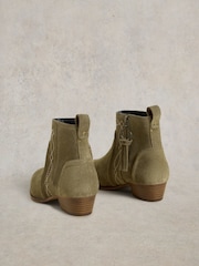 White Stuff Green Cedar Embroidered Ankle Boots - Image 3 of 4