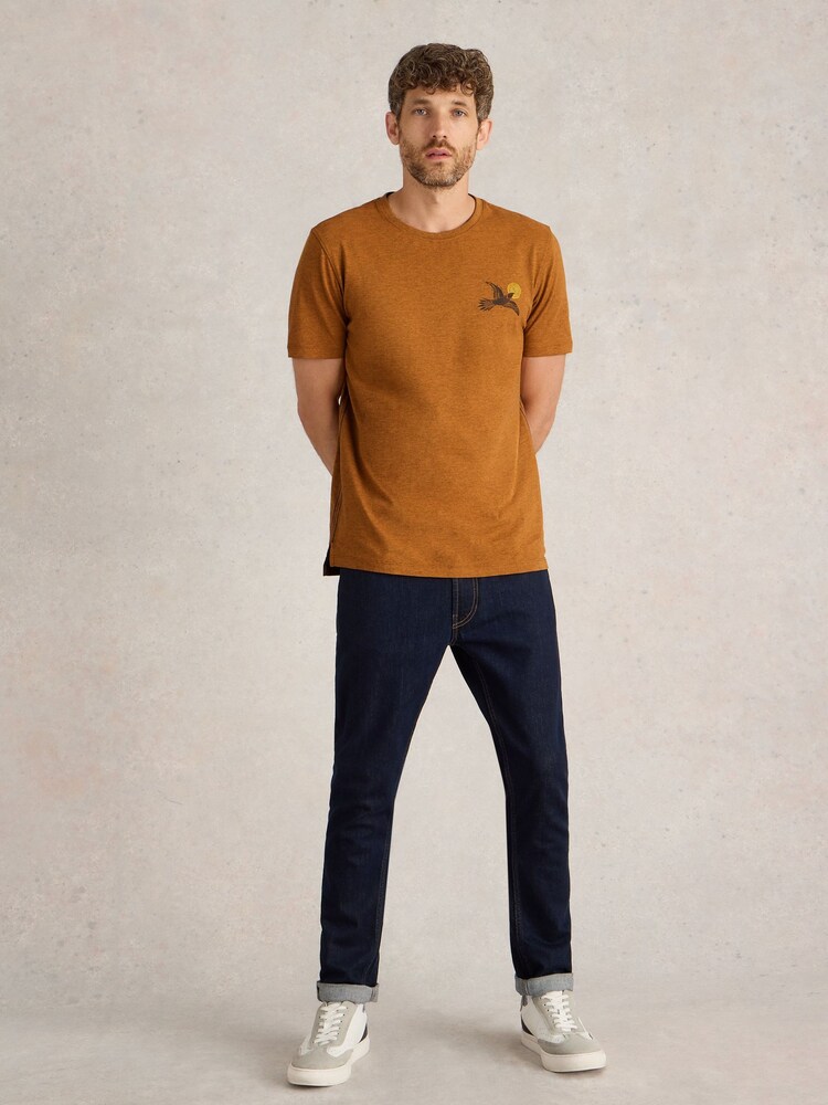 White Stuff Orange Hawk Graphic T-Shirt - Image 1 of 6