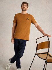 White Stuff Orange Hawk Graphic T-Shirt - Image 3 of 6