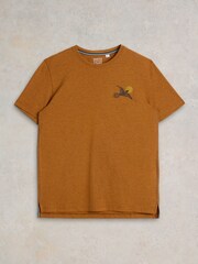 White Stuff Orange Hawk Graphic T-Shirt - Image 5 of 6