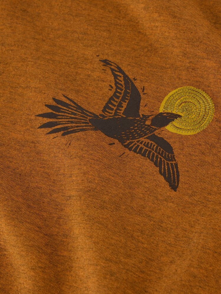 White Stuff Orange Hawk Graphic T-Shirt - Image 6 of 6