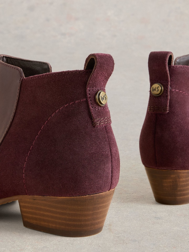 White Stuff Purple Willow Leather Mix Ankle Boots - Image 4 of 4 White Stuff Purple Willow Leather Mix Ankle Boots - Image 4 of 4