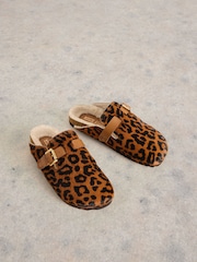 White Stuff Brown Myrtle Leather Slip-Ons Mules - Image 1 of 4