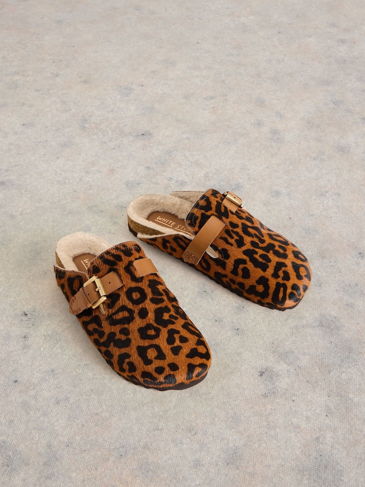 White Stuff Brown Myrtle Leather Slip-Ons Mules - Image 1 of 4