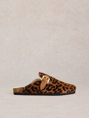 White Stuff Brown Myrtle Leather Slip-Ons Mules - Image 2 of 4