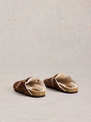 White Stuff Brown Myrtle Leather Slip-Ons Mules - Image 3 of 4