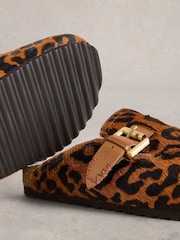 White Stuff Brown Myrtle Leather Slip-Ons Mules - Image 4 of 4
