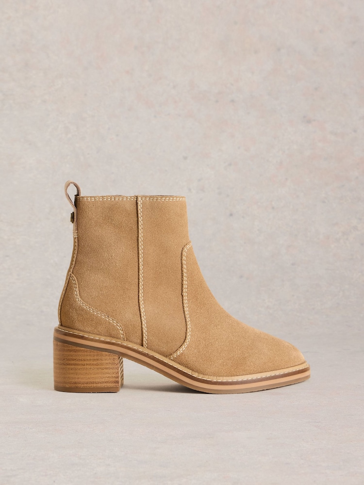White Stuff Brown Cleo Block Heel Boots - Image 1 of 4 White Stuff Brown Cleo Block Heel Boots - Image 1 of 4