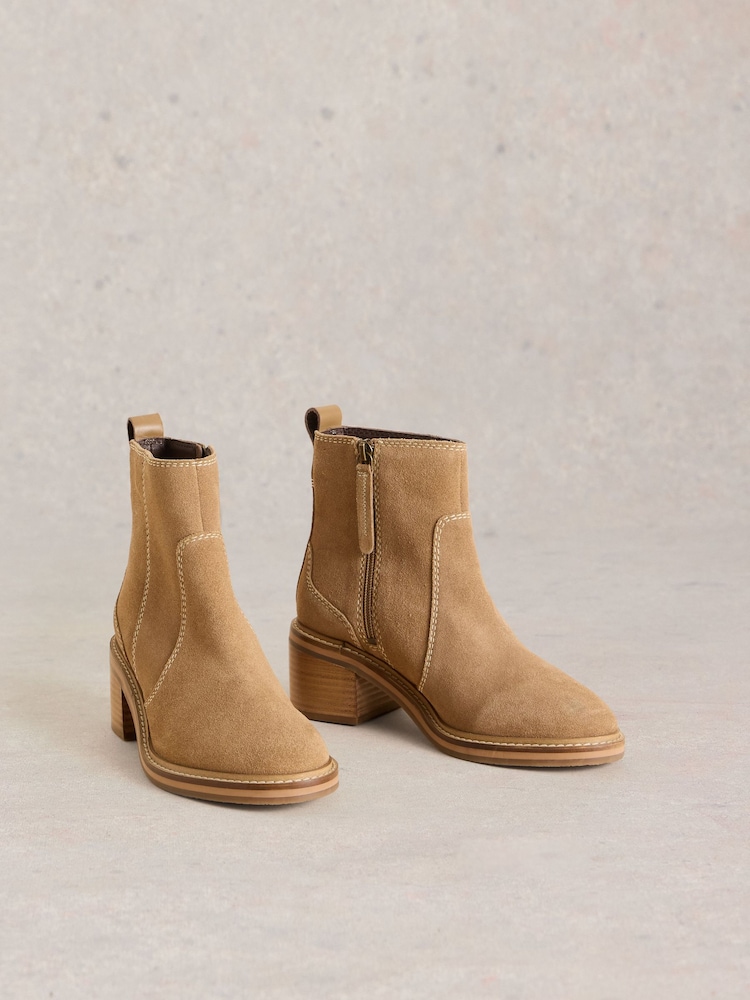 White Stuff Brown Cleo Block Heel Boots - Image 2 of 4 White Stuff Brown Cleo Block Heel Boots - Image 2 of 4