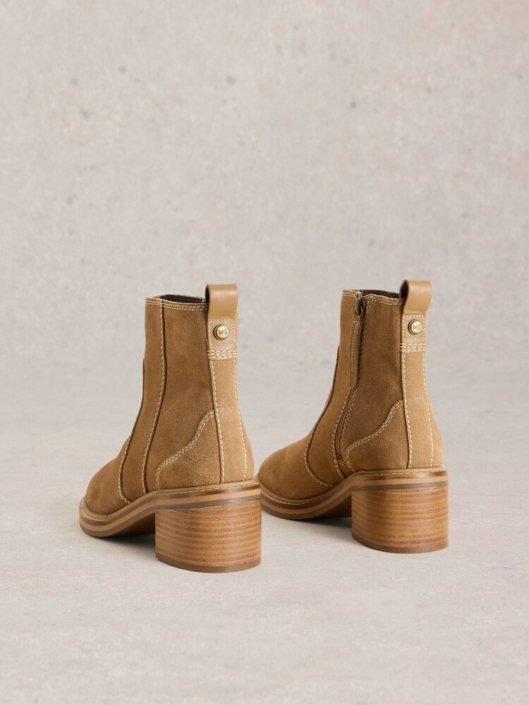 White Stuff Brown Cleo Block Heel Boots - Image 3 of 4