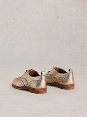 White Stuff Metallic Thistle Leather Lace-Up Brogues - Image 3 of 4