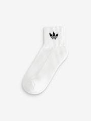 adidas White Ankle Socks 3 Pack - Image 4 of 5