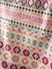 Catherine Lansfield Red Brushed 100% Cotton Geo Duvet Cover Set - Image 5 of 6