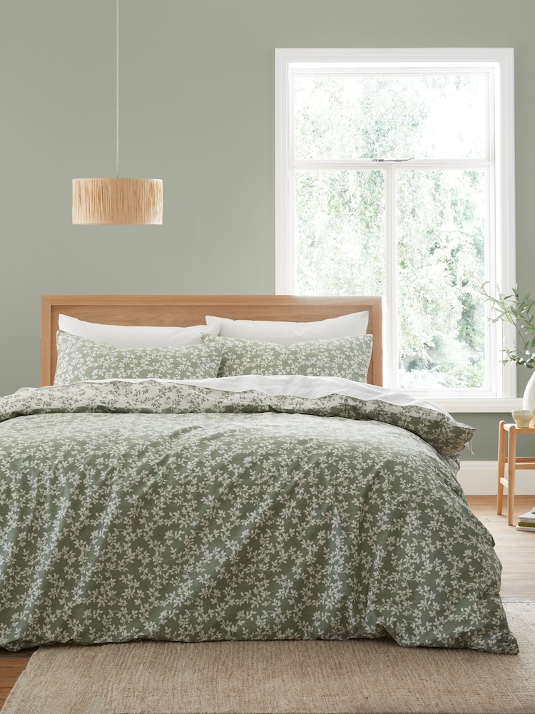 Bianca Shadow Leaves Floral Duvet Cover Set - Изображение 1 из 4